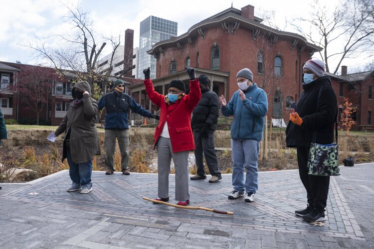 Joan Evelyn Southgate plaque dedication at the Cozad Bates House